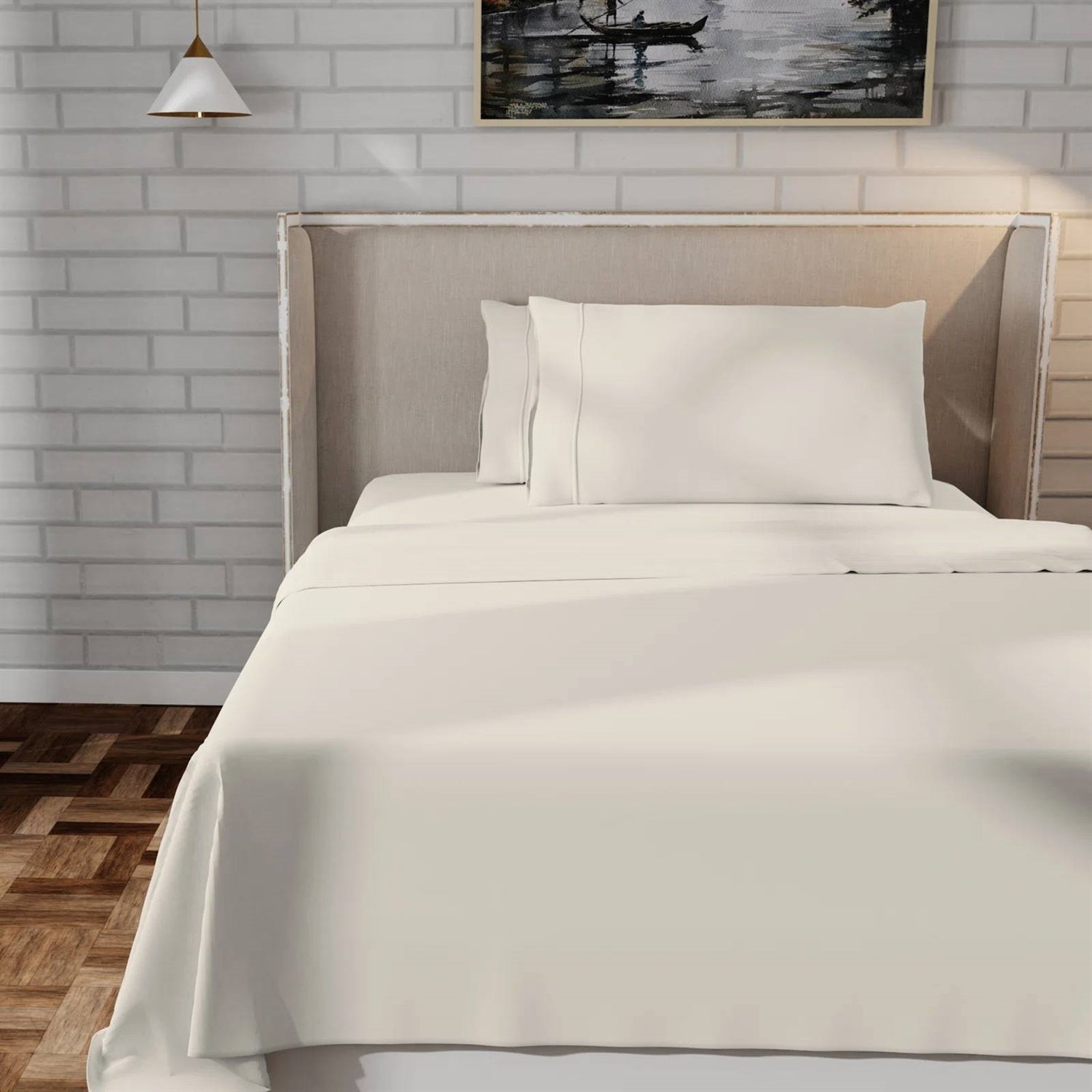 Twin Ivory Beige Off-White Cream 100-Percent Certified Organic Cotton Sheet Set - OVERLANDERS Outfitter