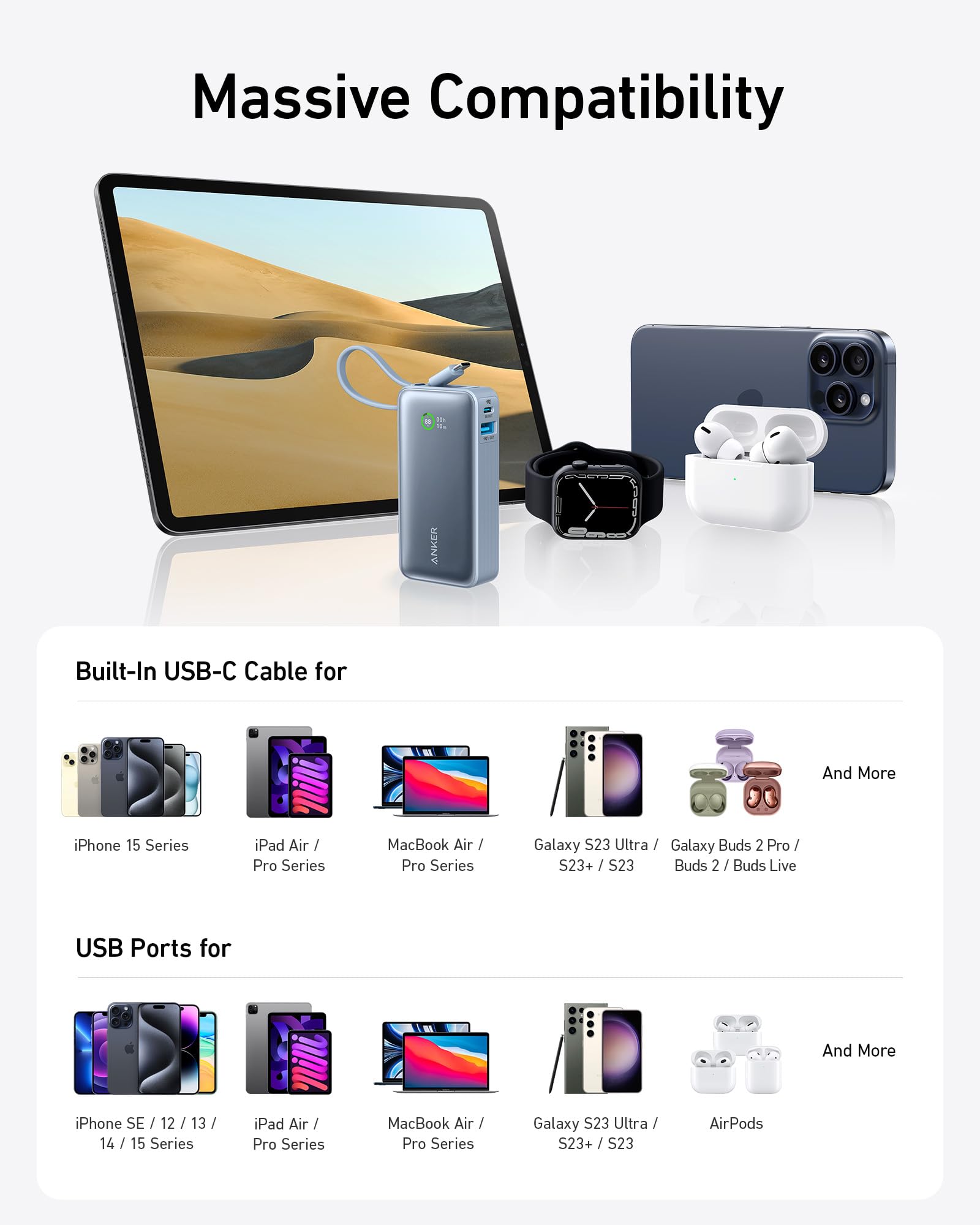 Anker Nano Power Bank (30W, Built-In USB-C Cable) - We The Collective
