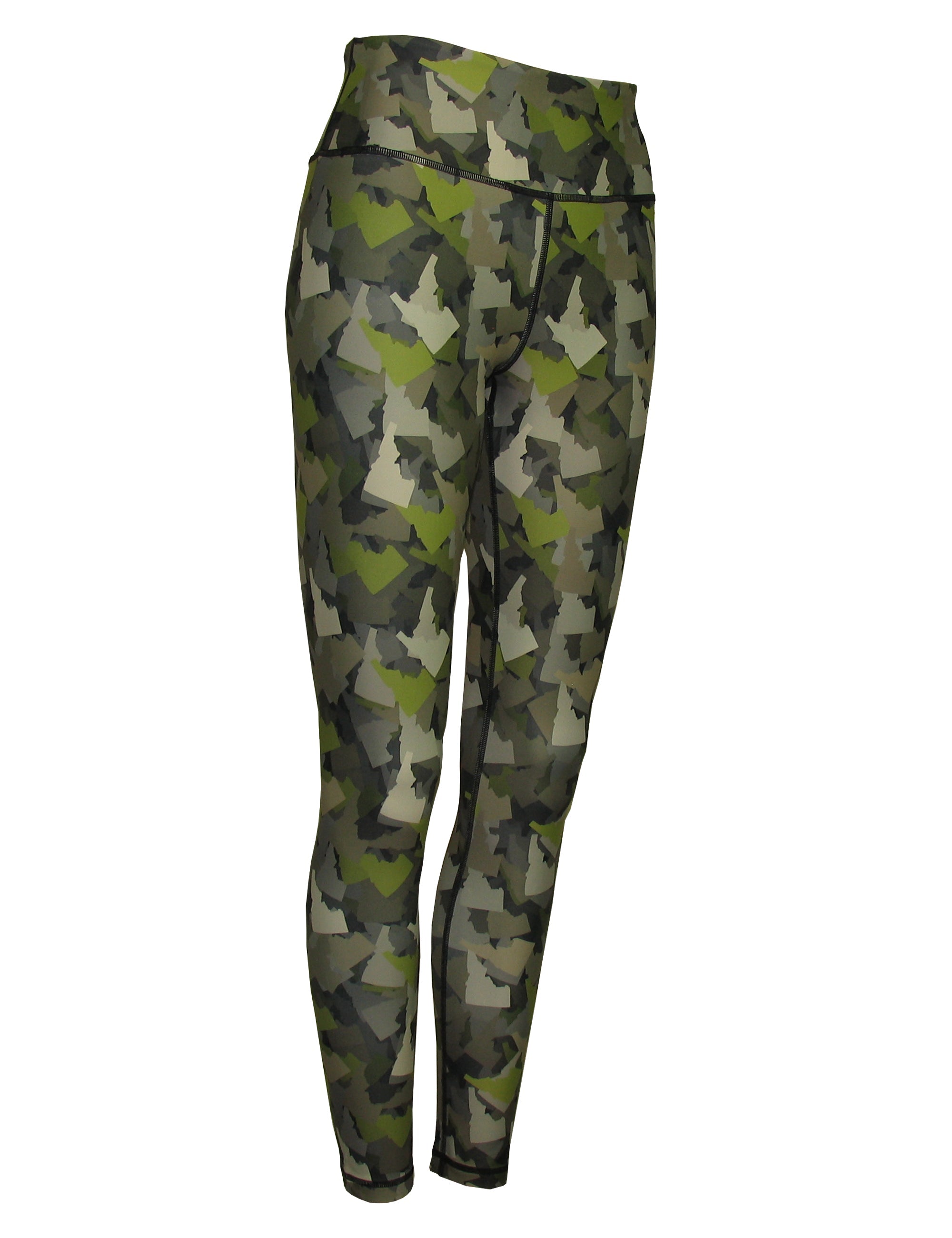 Idaho camo print all sport leggings from Cognito Brands, Inc., featuring a camouflage pattern and comfortable athletic fit.
