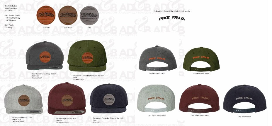 Pike Trail Rawhide Leather Patch Hats - OVERLANDERS Outfitter
