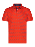 White Water Life Independence Polos in a vibrant color, featuring a classic collar and short sleeves.
