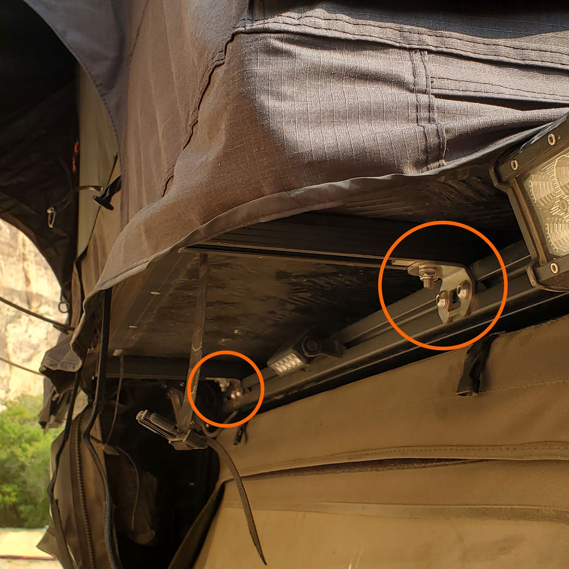 Rooftop Tent Brackets for Bed Racks | XTR Stainless - OVERLANDERS Outfitter