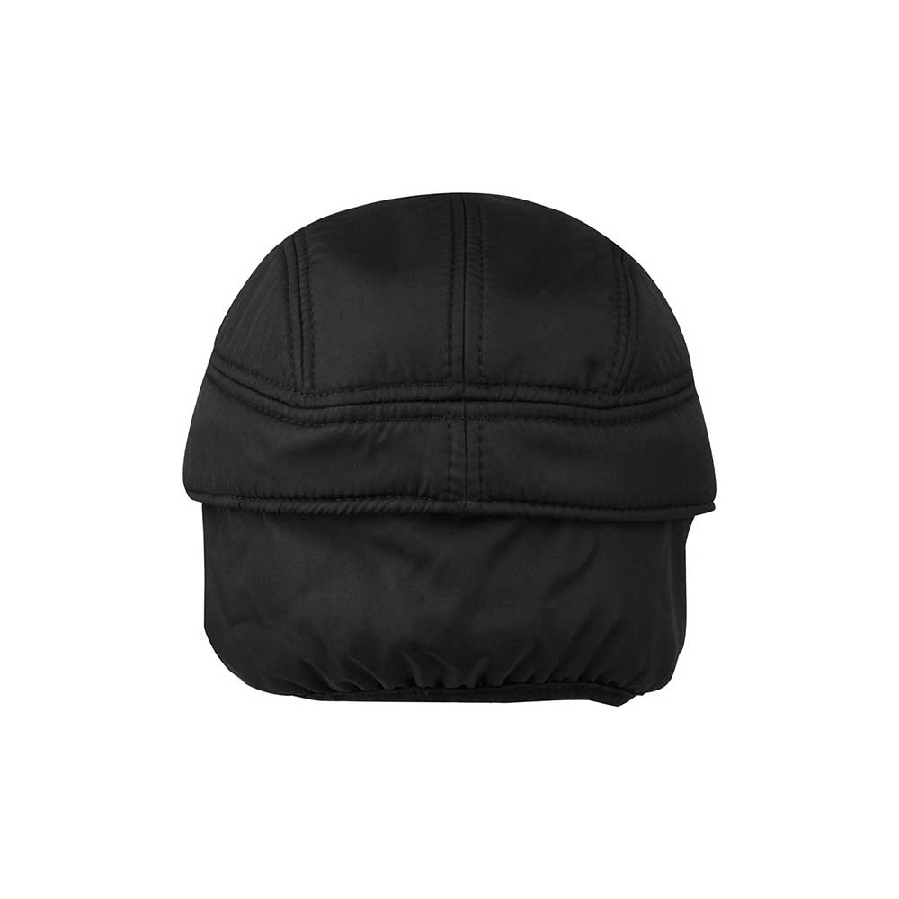 Back view of Juniper Outdoor Camper Cap in black, showcasing adjustable strap and classic outdoor style.