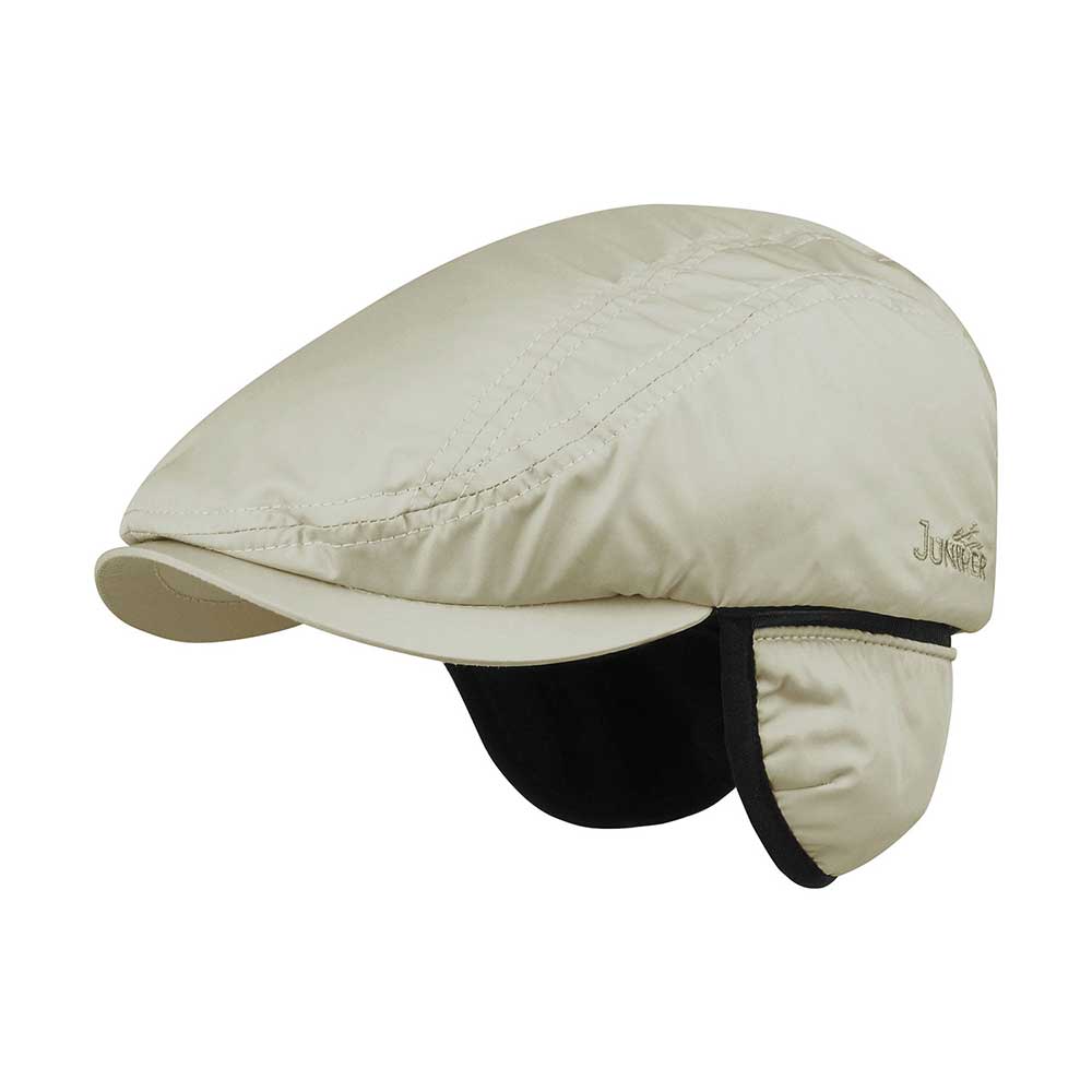 Khaki driver cap by Juniper Outdoor featuring a casual, adjustable design and breathable fabric for outdoor activities.