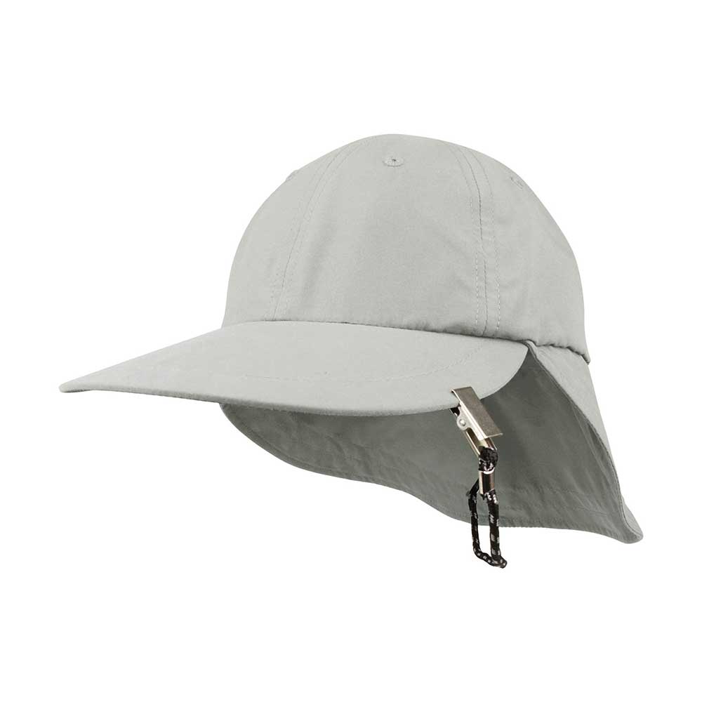 Gray Pro Fish Cap by Juniper Outdoor featuring a curved brim and adjustable strap for outdoor fishing activities.