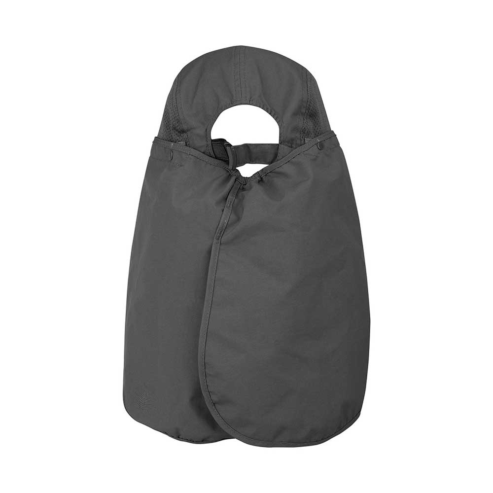 Juniper Outdoor Canyon Cap in charcoal, rear view showing adjustable strap and classic outdoor style.