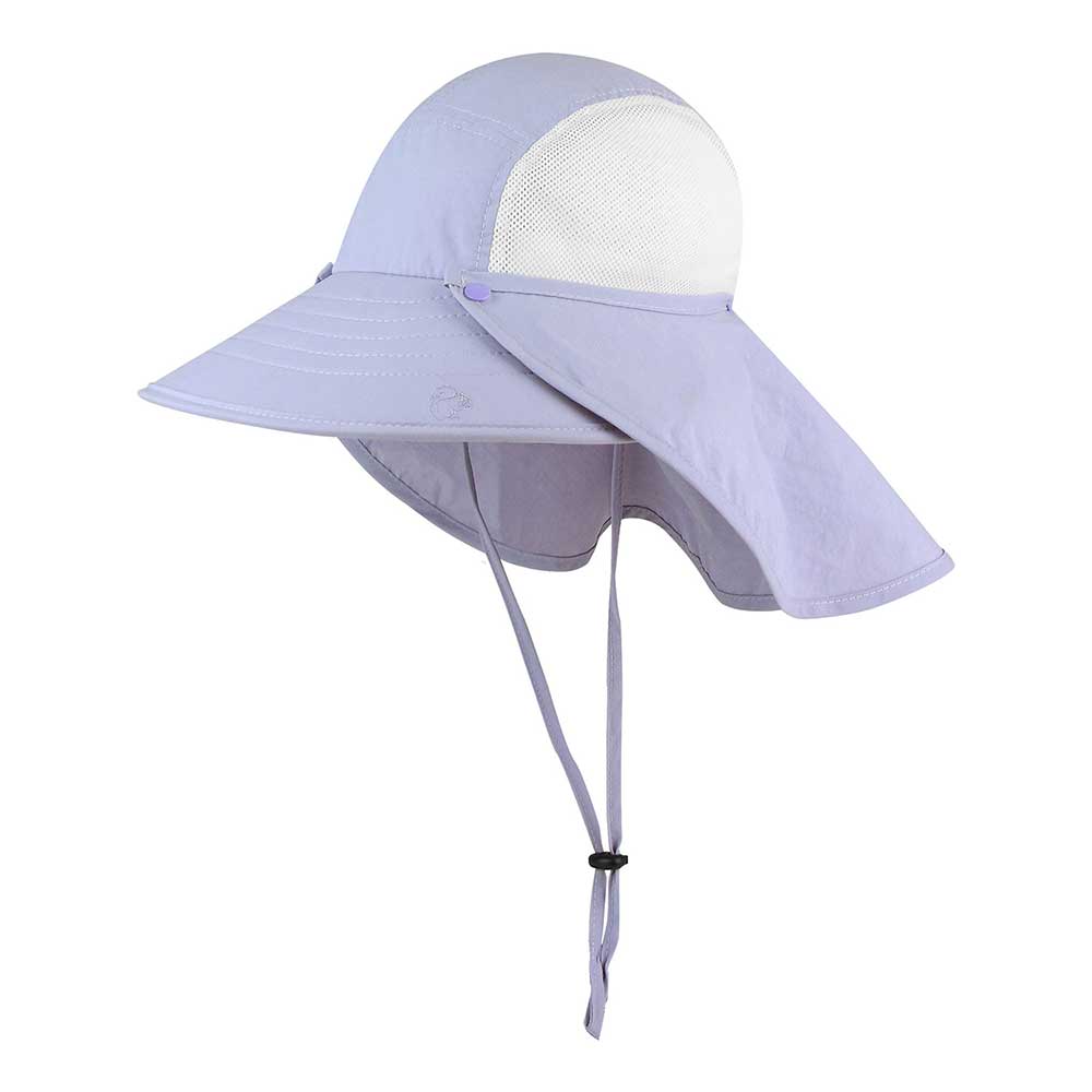 Purple Lakeside Hat by Juniper Outdoor with wide brim and adjustable strap, perfect for sun protection and outdoor style.
