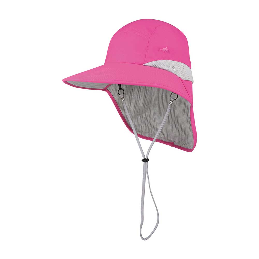 Fuchsia Lily Sun Hat by Juniper Outdoor featuring wide brim and lightweight fabric for sun protection.