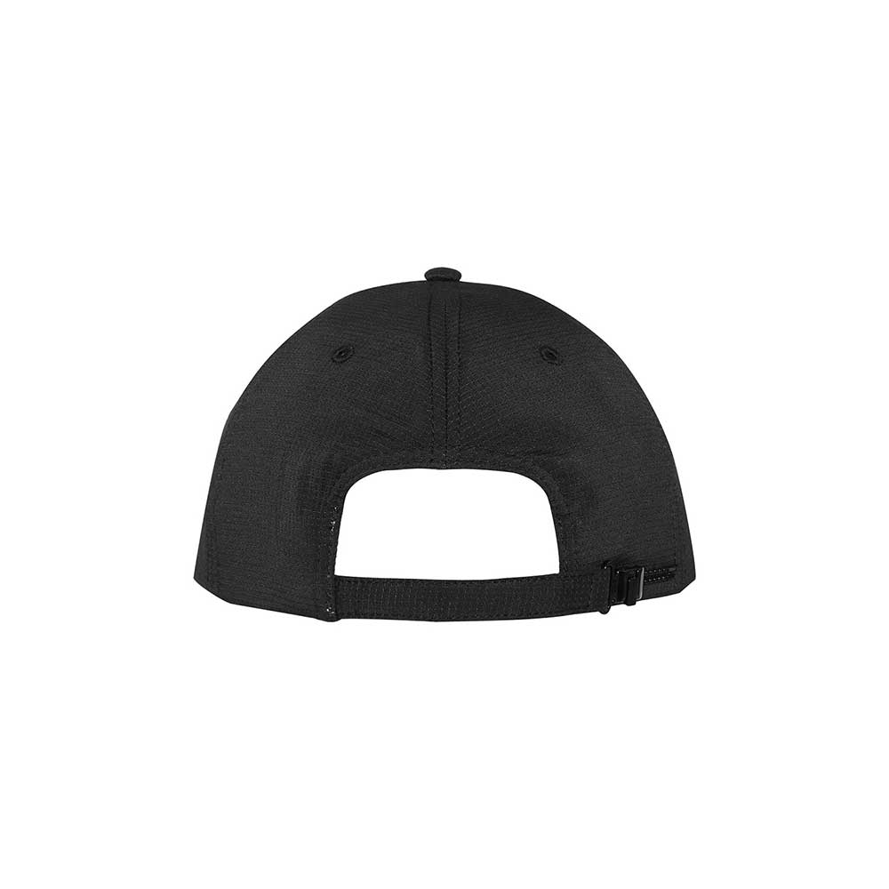 Back view of Juniper Outdoor Flex Brim physical hat in black, showing flexible brim and outdoor style.