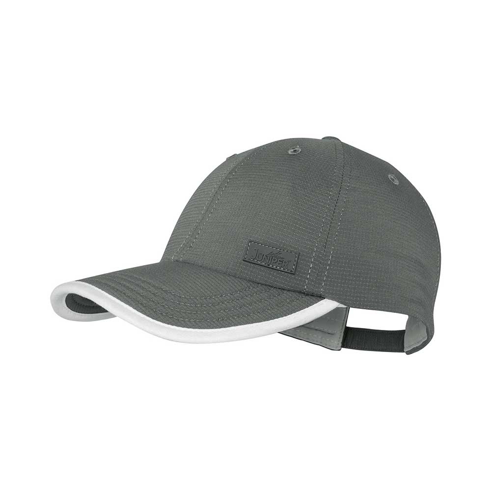 Juniper Outdoor Flex Brim physical product in grey with a wide, flexible brim for sun protection and outdoor wear.