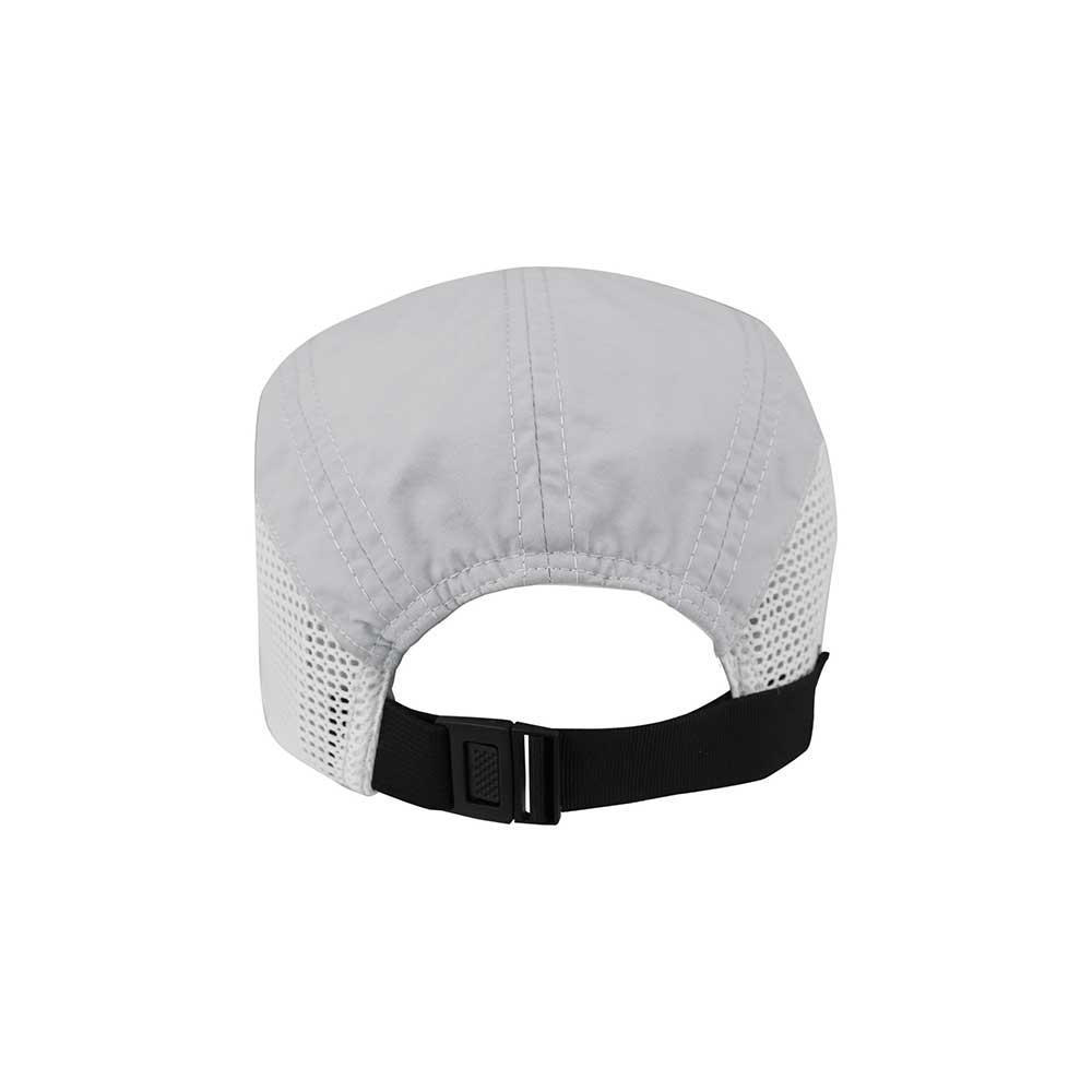 Back view of Juniper Outdoor Lair Cap in grey, showcasing the adjustable strap and classic baseball cap design.