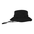 Juniper Outdoor Jungle Boonie Hat in black with wide brim and adjustable chin strap, designed for outdoor protection.