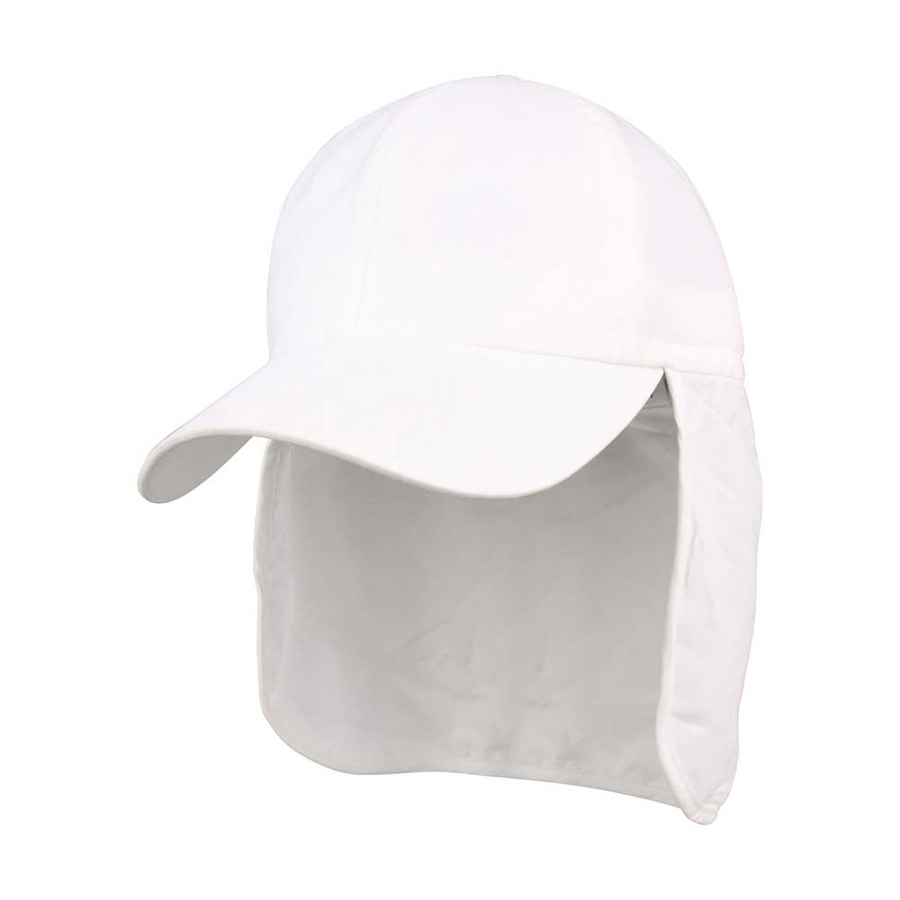 White flare cap by Juniper Outdoor with a wide brim and stylish design, perfect for outdoor activities.