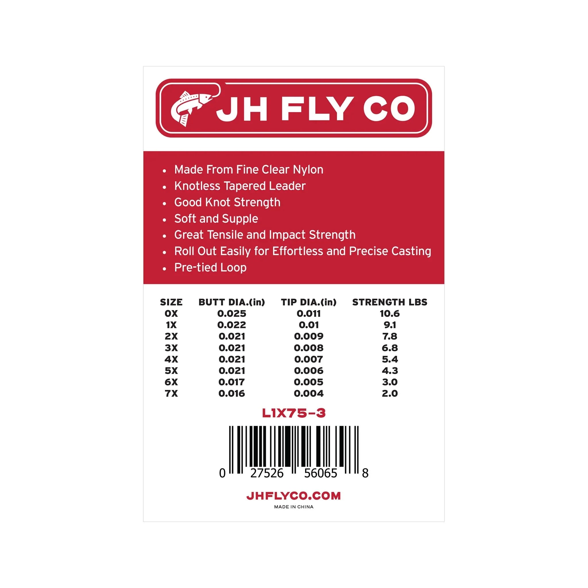 JHFLYCO Monofilament Nylon Tapered Leader - 3 Pack - OVERLANDERS Outfitter