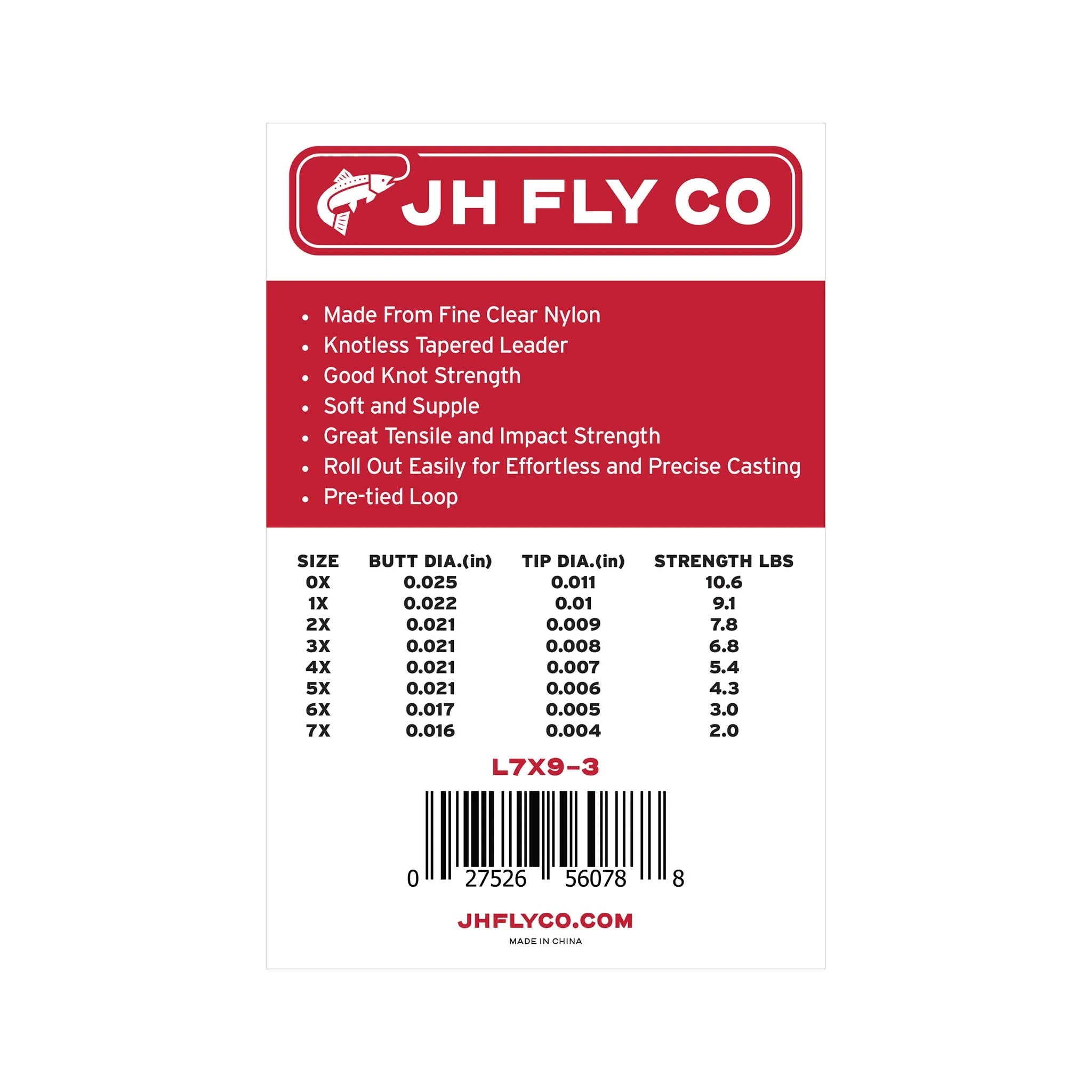 JHFLYCO Monofilament Nylon Tapered Leader - 3 Pack - OVERLANDERS Outfitter