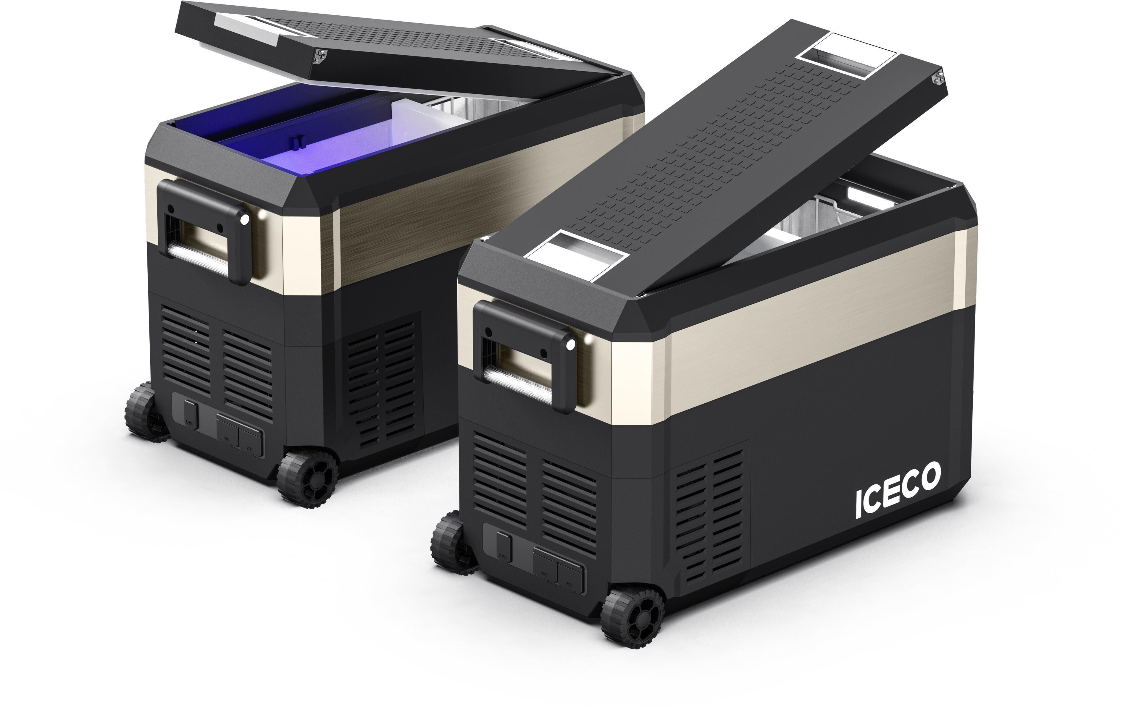 JP40 Pro Dual Zone Wheeled Portable Freezer- Golden | ICECO | 40 LT - We The Collective