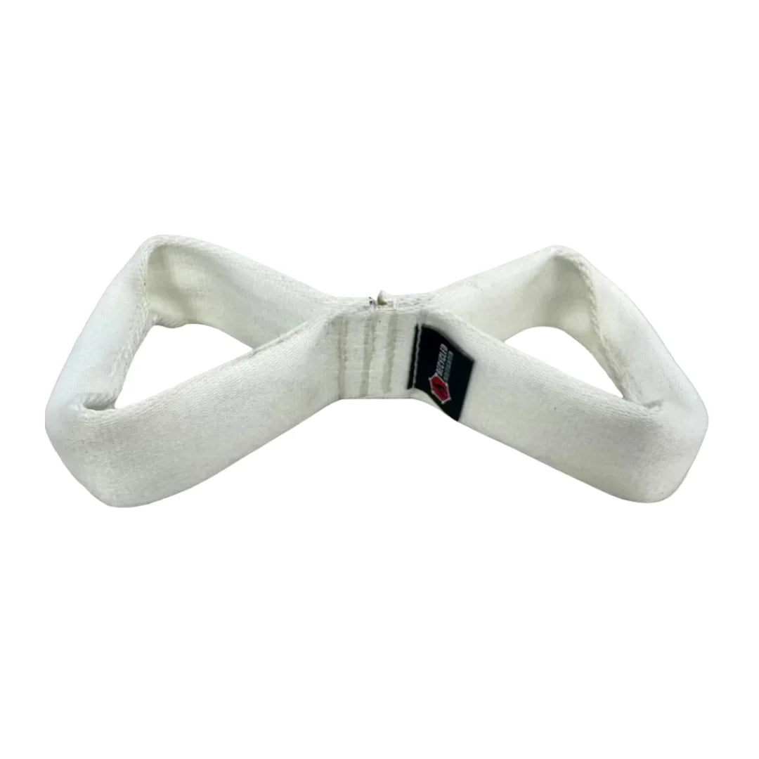 Double-loop firehose tug toy for dogs by Recycled Firefighter, showcasing durable material and vibrant colors.