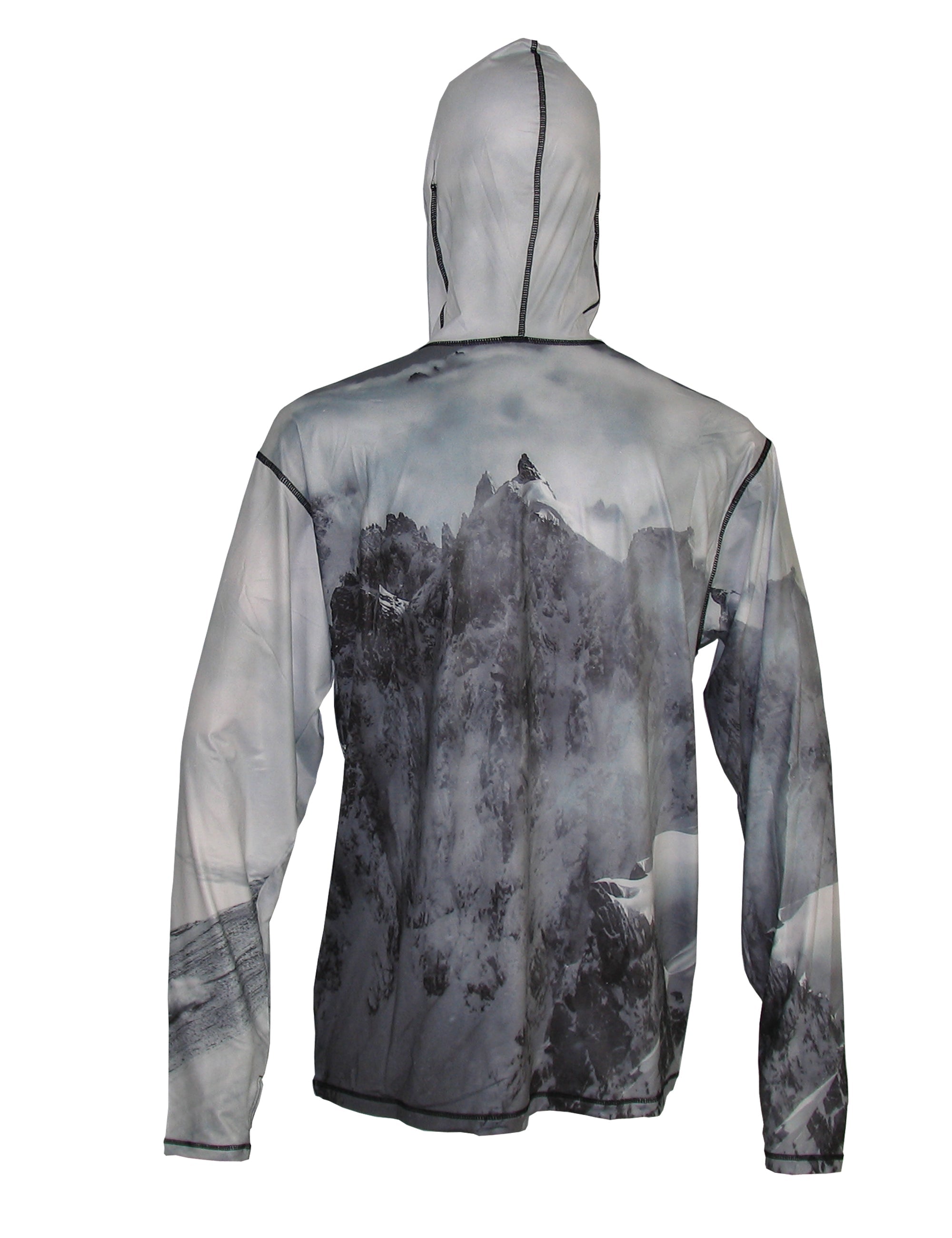 Back view of Cognito Brands Jagged Edge Lightweight Mountain Graphic Hoodie from Sunpro Hoodies collection.