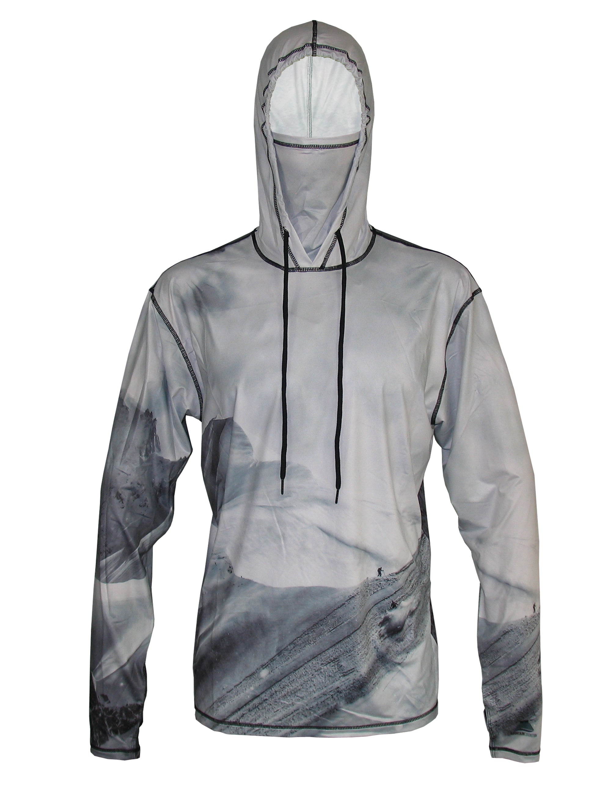 Front view of Cognito Brands' Jagged Edge Lightweight Mountain Graphic Hoodie from Sunpro Hoodies collection.