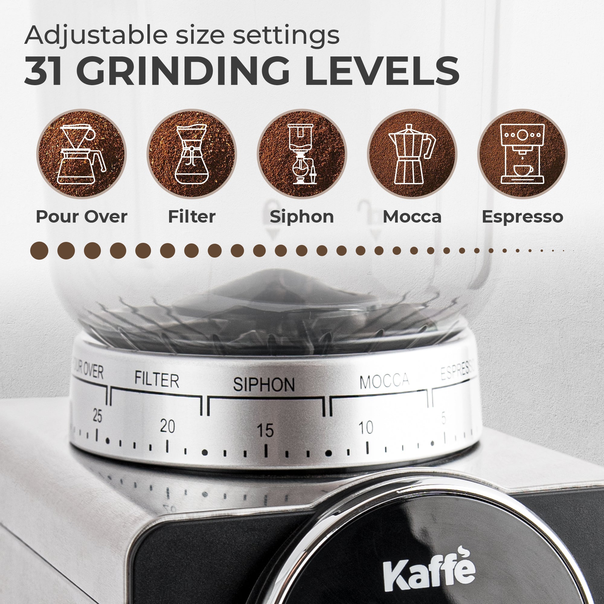 Conical Burr Coffee Grinder, KF8091 - We The Collective