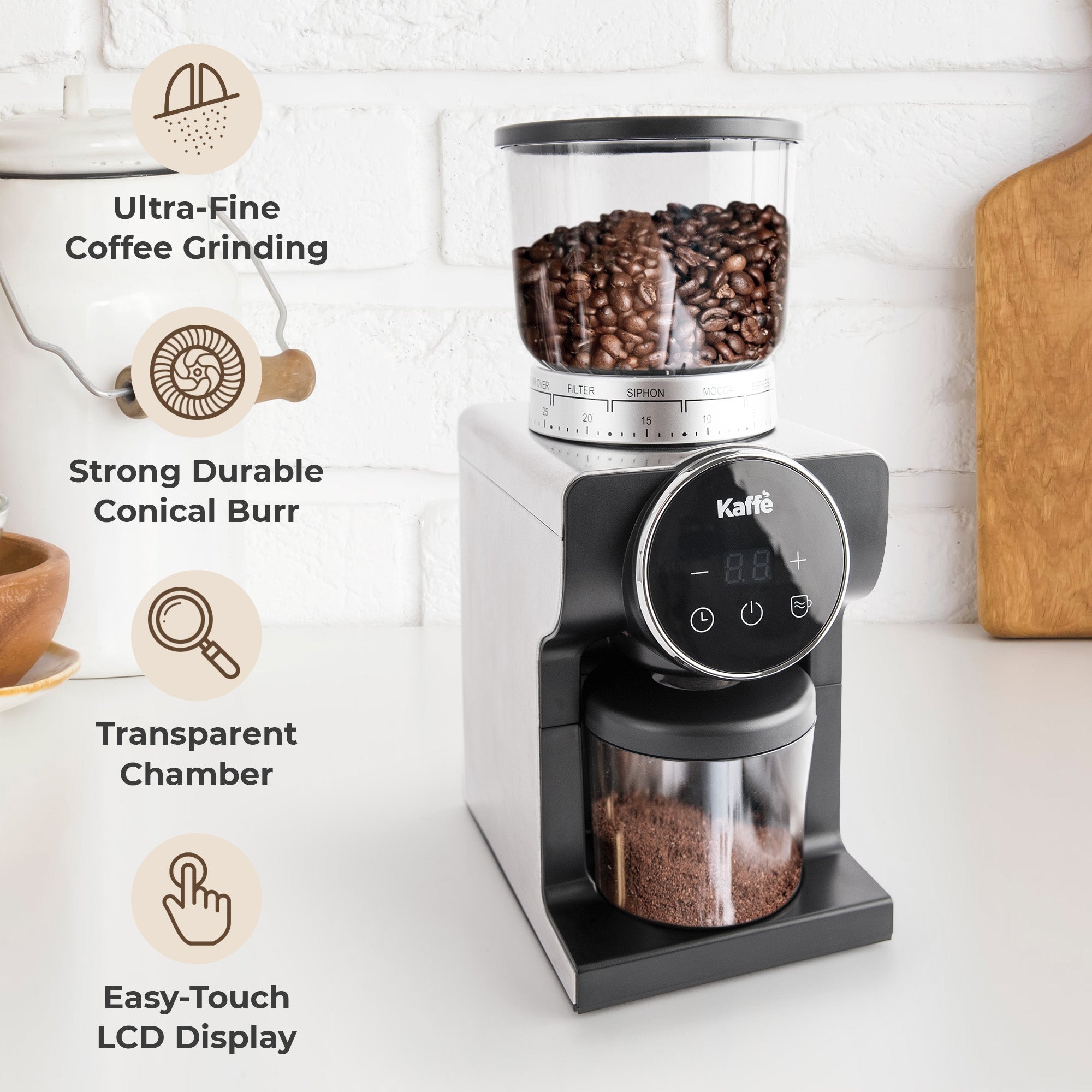 Conical Burr Coffee Grinder, KF8091 - We The Collective