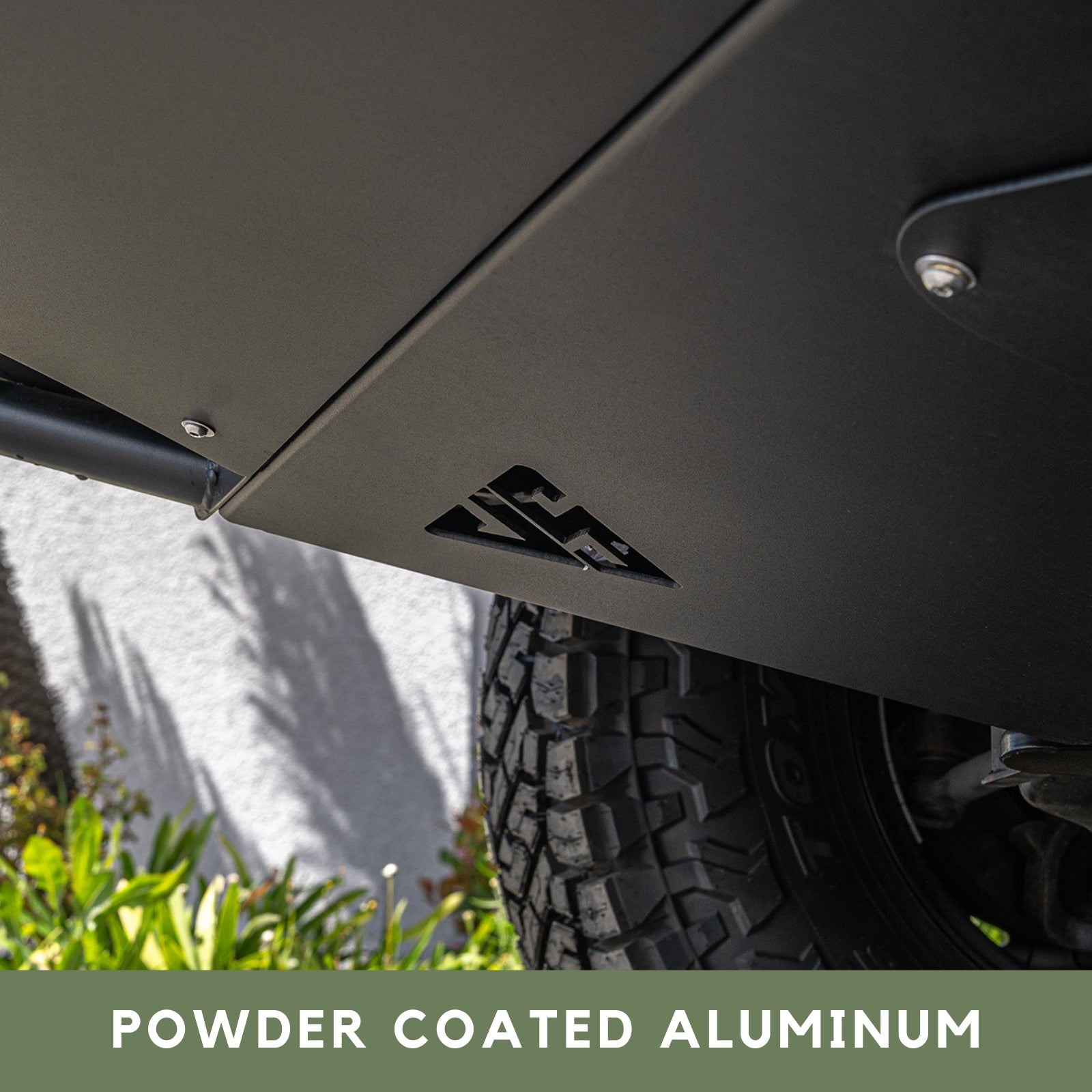 VanSpeed Sprinter skid plate from The Van Mart, showcasing durable design for undercarriage protection.