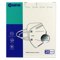 Set of 20 KN95 masks from QuakeKits, showing protective face masks with ear loops and breathable material.