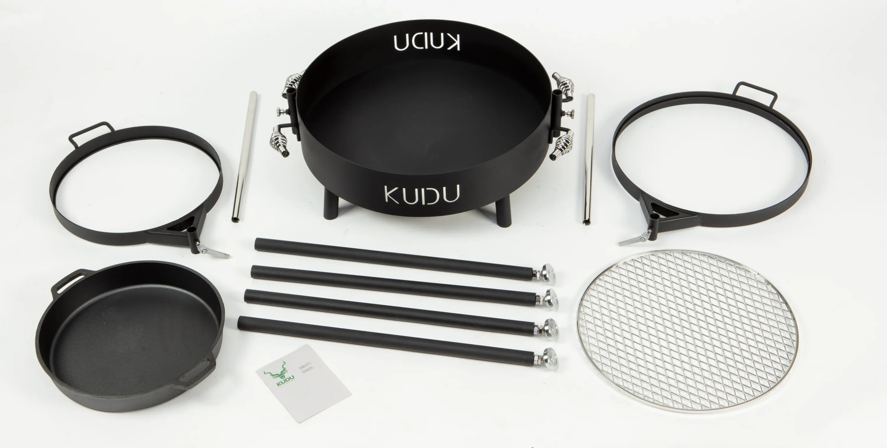 KUDU Open Fire Grill - Adjustable Height Cast Iron & Stainless Steel Grill - We The Collective