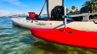 Kayak Stabilizer Float Package - Yellow Floats - 45" Universal Receiver - OVERLANDERS Outfitter