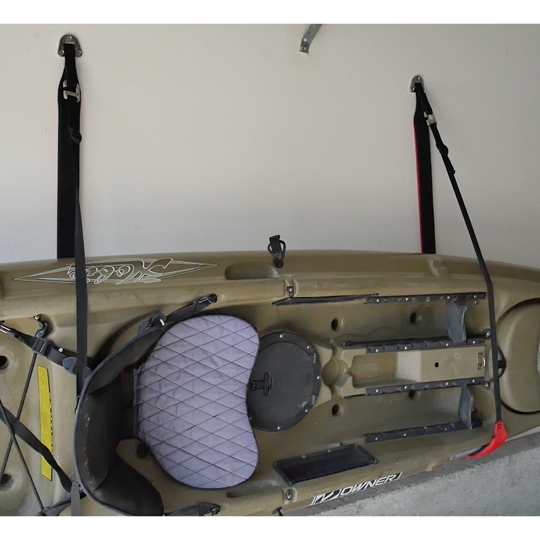Kayak or Paddleboard Wall Storage Sling | Adjustable Wall Mount - OVERLANDERS Outfitter