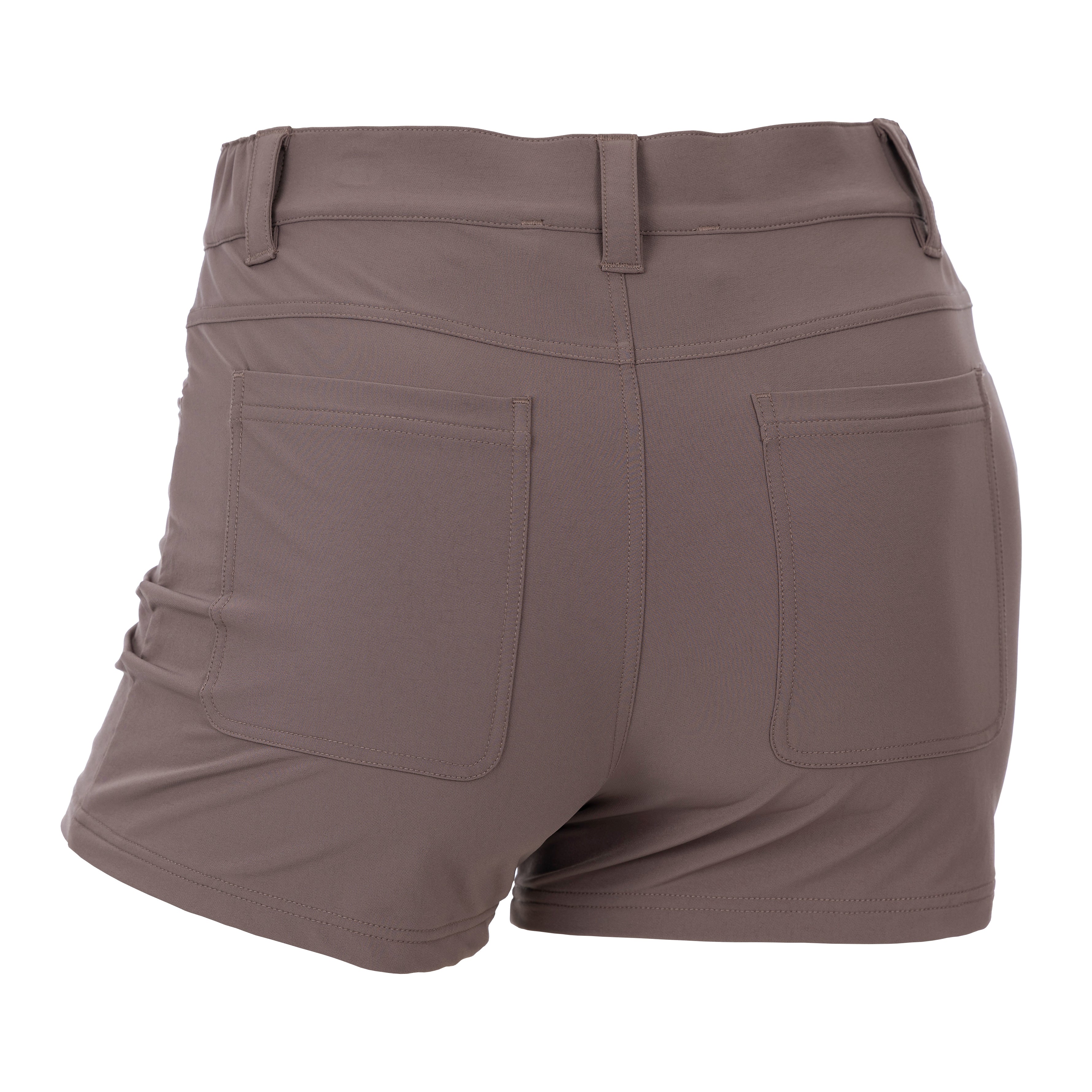 Kelsey Short from DSG Outerwear in smokey mauve color, back view showing fitted design and short length.