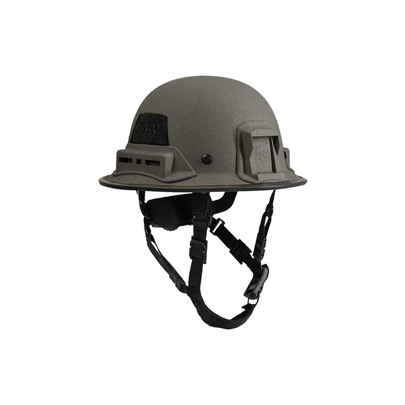 Kevy™ hard hat safety helmet in OD green with front and right view, designed for head protection by Hard Head Veterans.