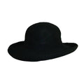Black women's Scala Kissimmee sun hat with wide brim and stylish design, perfect for outdoor sun protection.