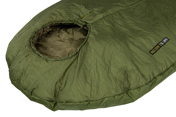 Elite Survival Systems Recon 3 sleeping bag rated to 23°F, shown in a compact, insulated design ideal for outdoor camping and survival.
