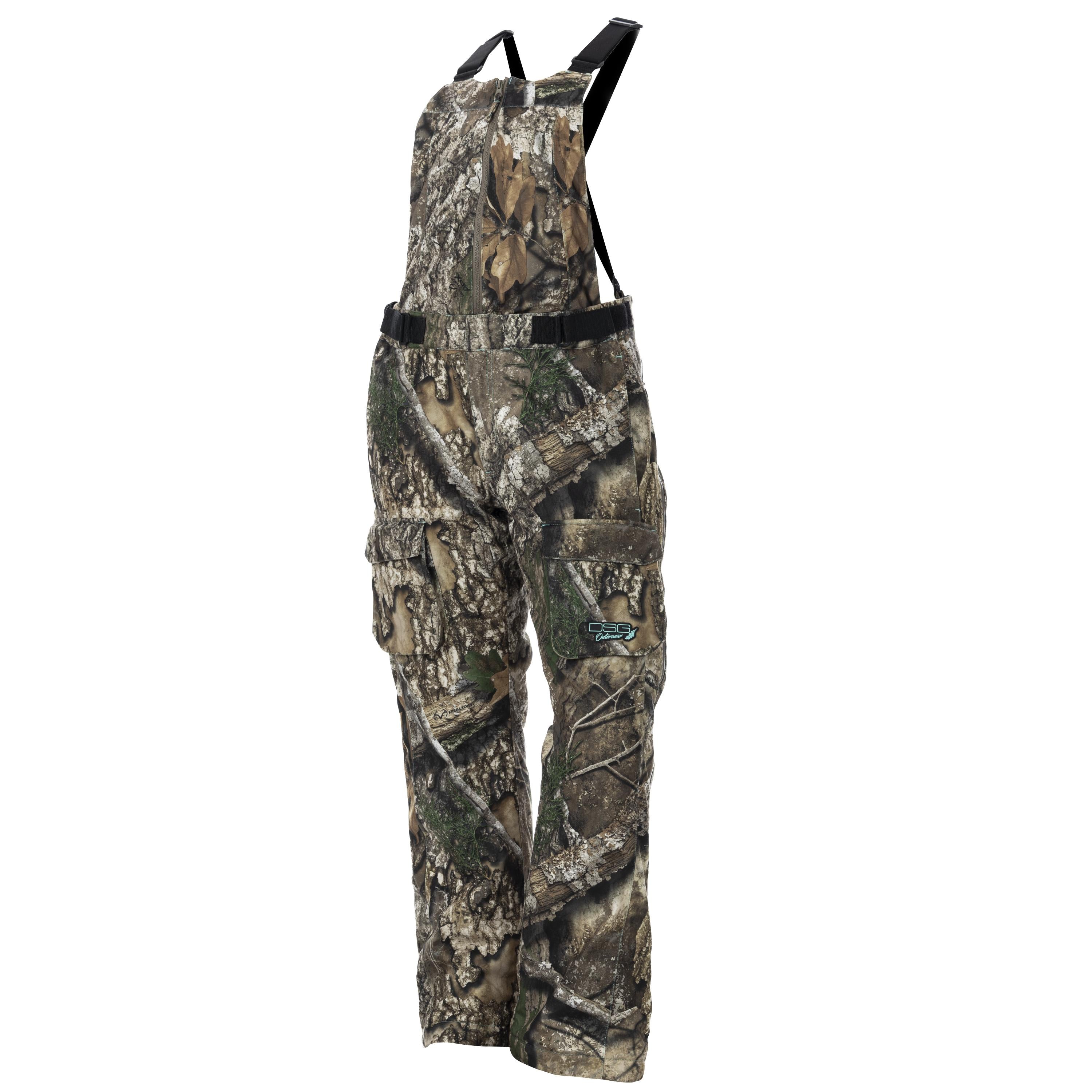 DSG OUTERWEAR Kylie 5.0 Bib featuring side view, durable waterproof material in a sleek, functional design for outdoor activities.