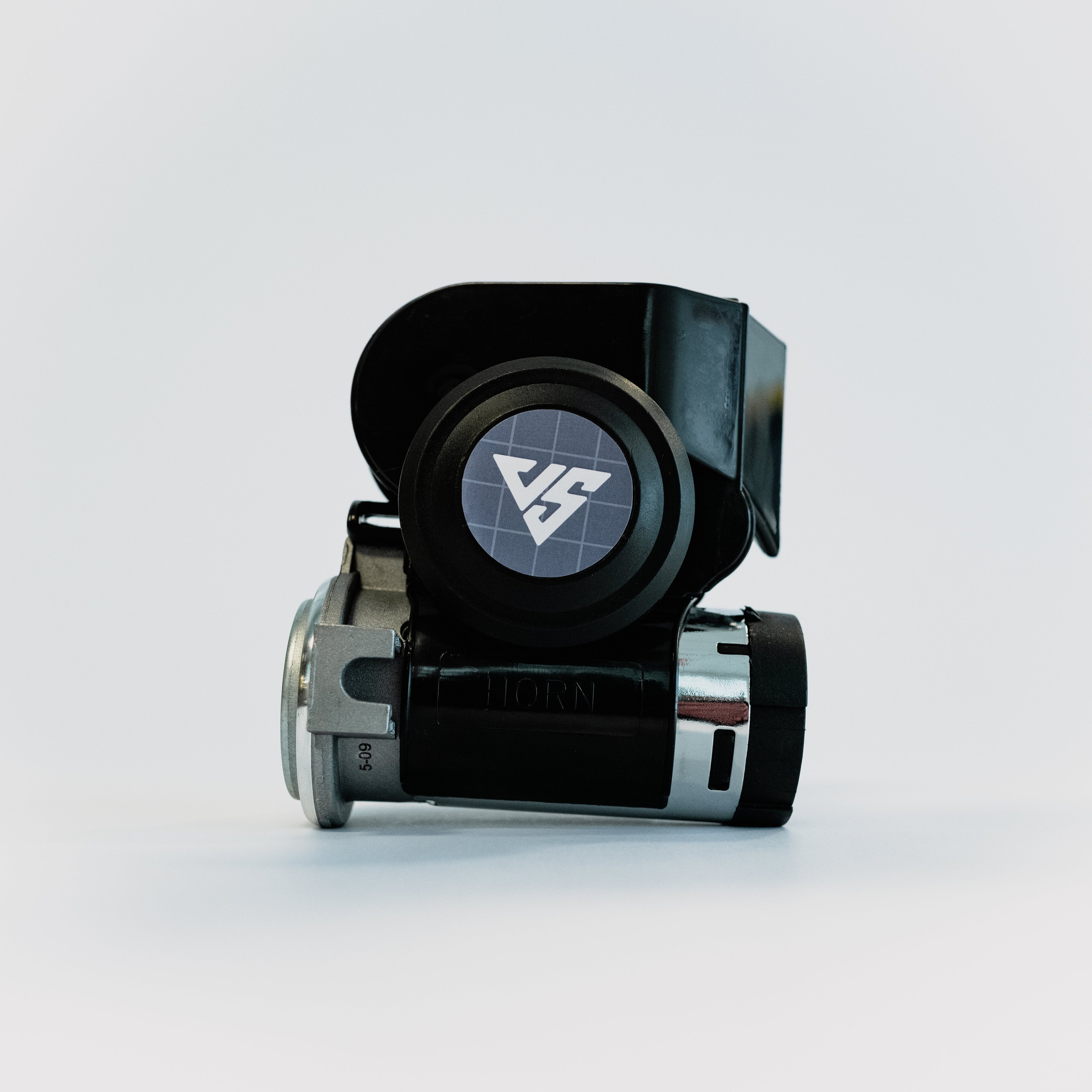 Upgraded Sprinter horn kit by The Van Mart showing a set of vehicle horn components on a white background.
