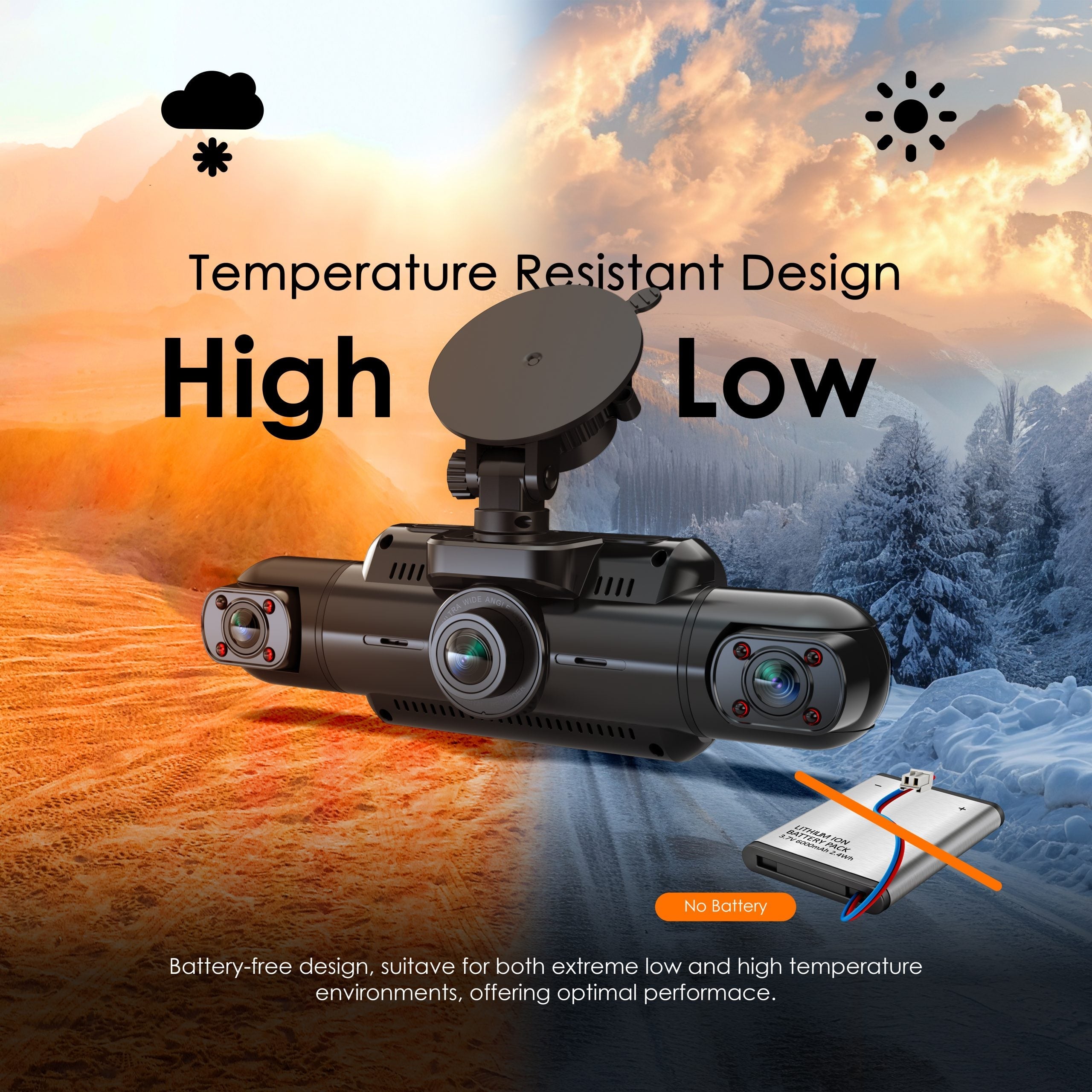 Rexing L4 Series 4-channel dash cam showing front and interior cameras with night vision, GPS, and Wi-Fi features.