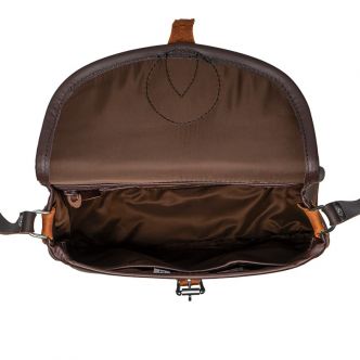 Backcountry Sportsman Heritage Leather Medium Shell Purse with smooth leather exterior and compact design, shown on a neutral background.