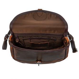 Backcountry Sportsman Heritage Leather Medium Shell Purse with multiple pockets in rich leather, designed for stylish organization.