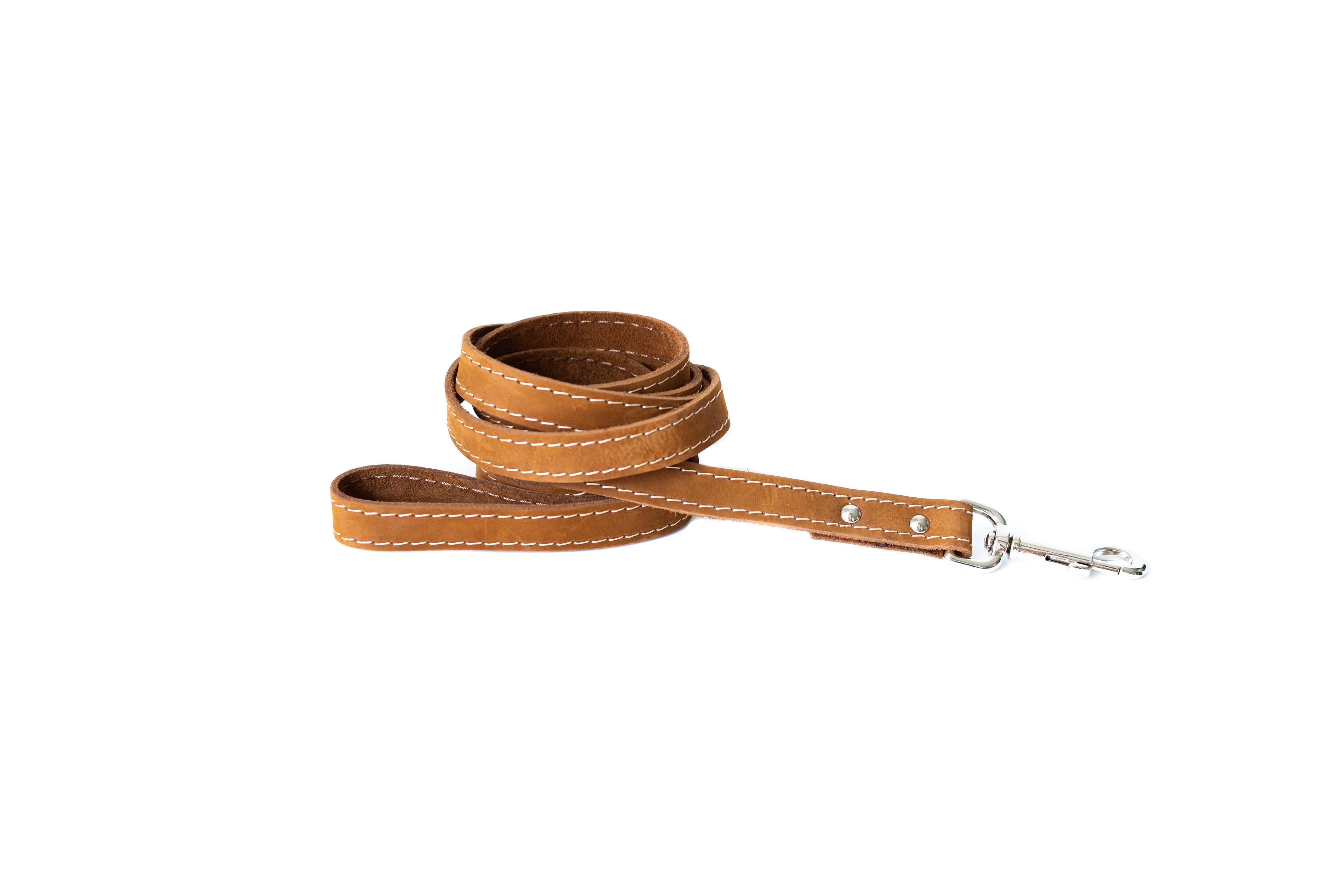 Traditional Earth Brown Leather Dog Leash - OVERLANDERS Outfitter