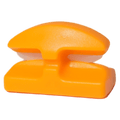 Line Cutterz ceramic blade peel & stick flat mount in bright blaze orange, designed for precise cutting and easy attachment.
