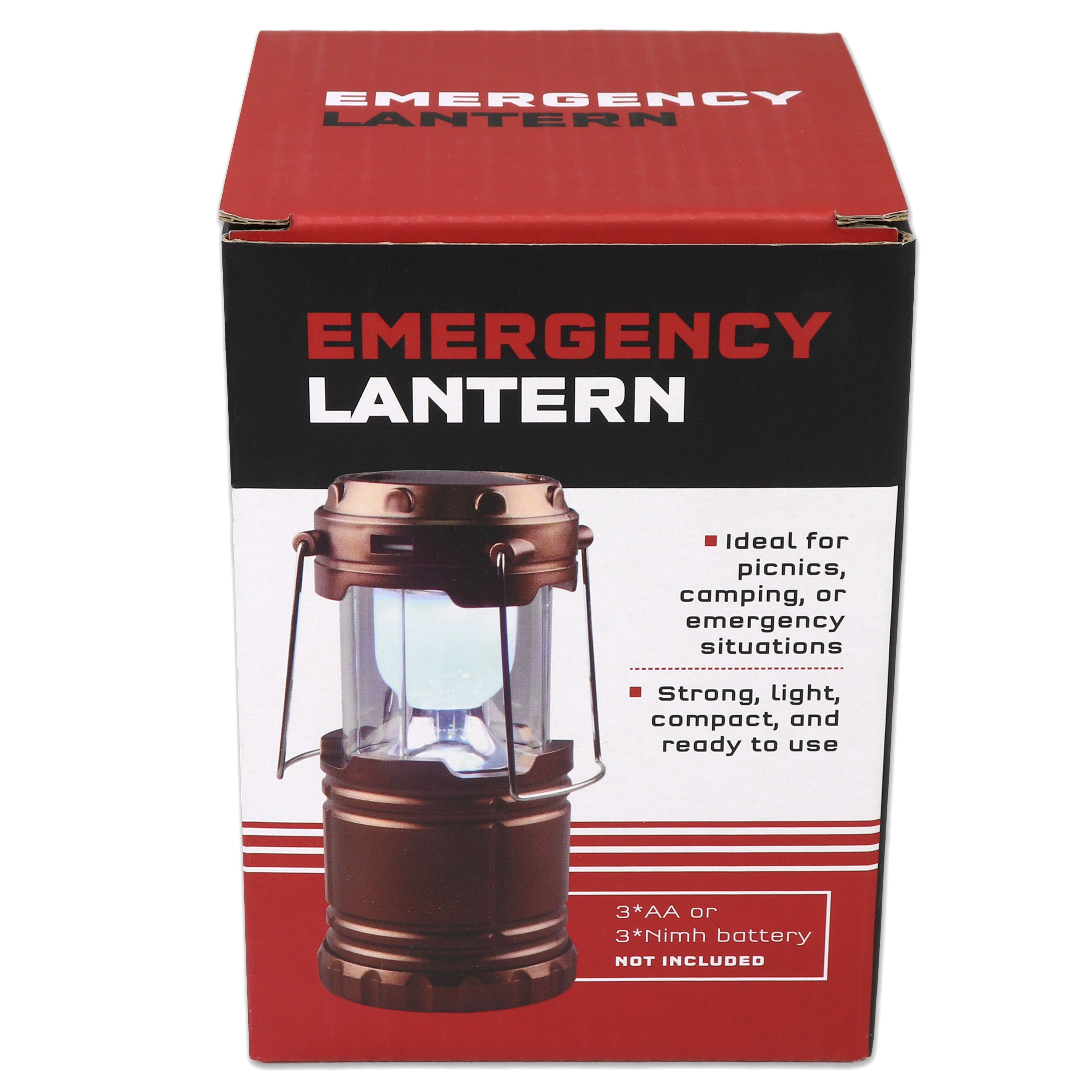 Collapsible solar lantern with rechargeable LED light, portable camping lantern for outdoor lighting and communication.