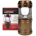 Collapsible solar lantern with rechargeable LED light, ideal for camping and outdoor lighting, by Quakekits.com