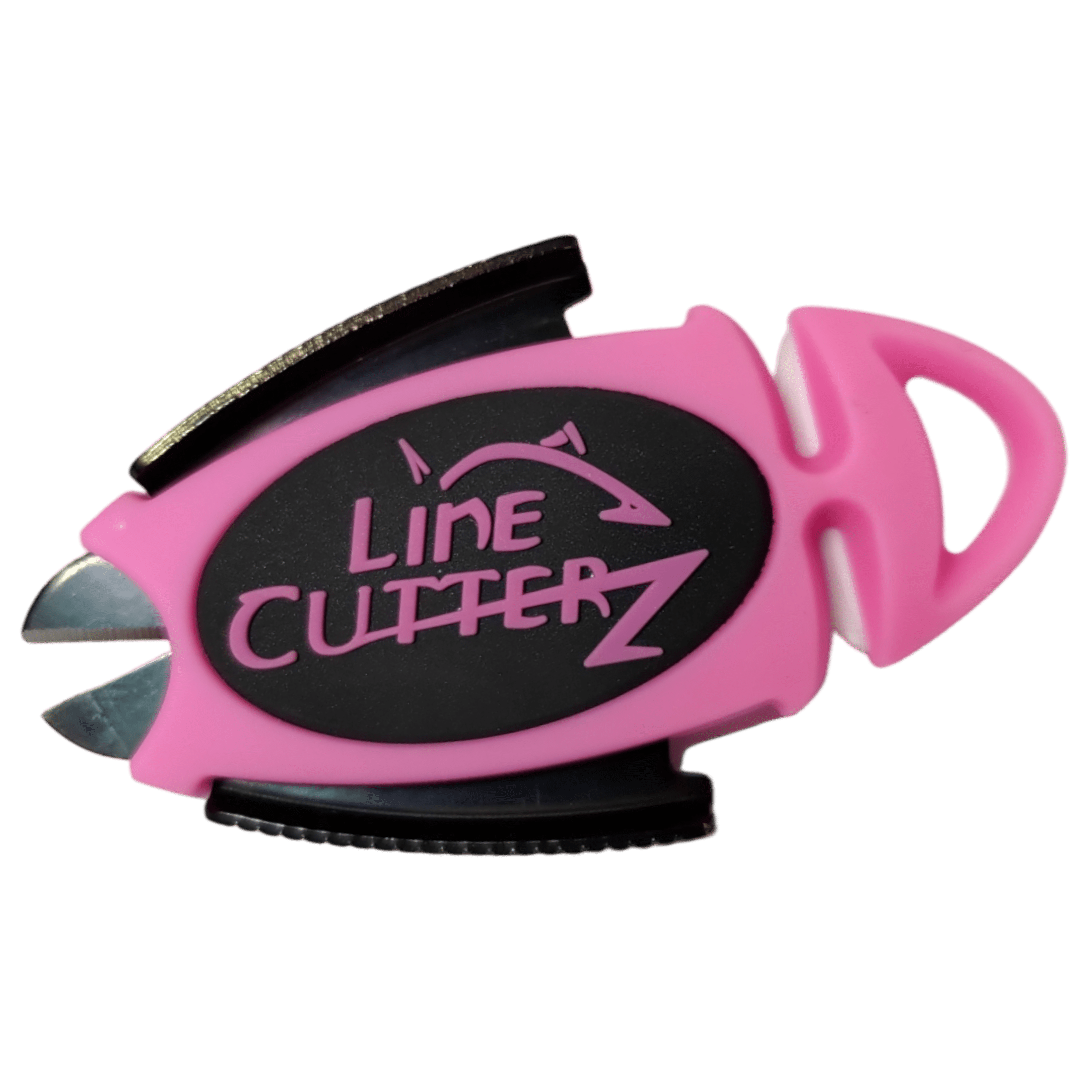 Pink Line Cutterz Dual Hybrid Micro Scissors with sharp blades for precise cutting, shown in a close-up image.