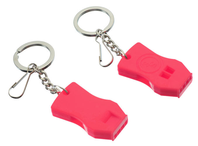 2-Piece Plastic Raptor Whistle with Key Chain & Zipper Ring - OVERLANDERS Outfitter