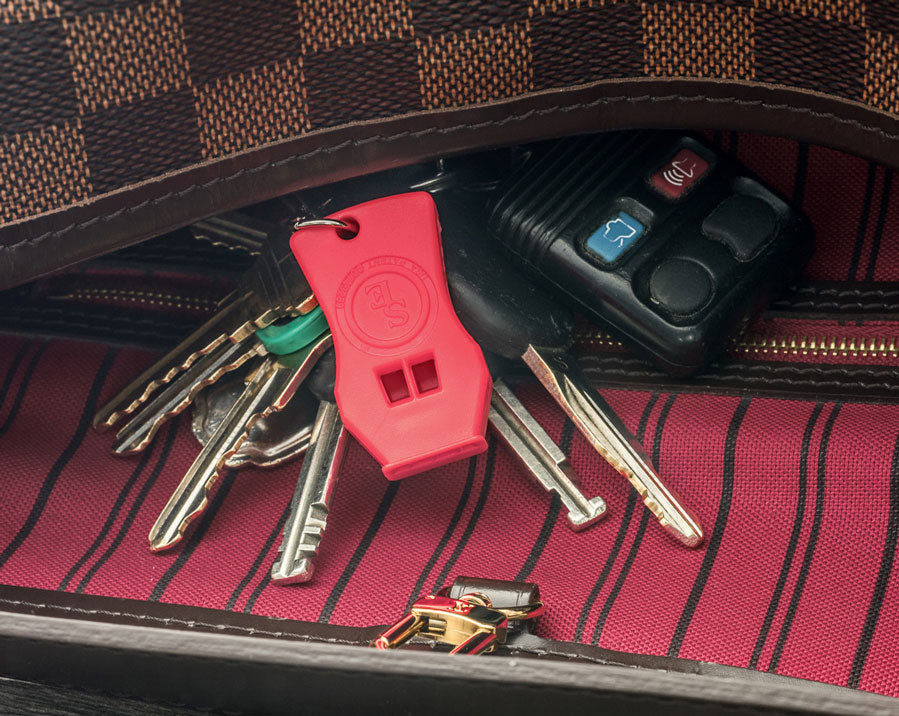 2-Piece Plastic Raptor Whistle with Key Chain & Zipper Ring - OVERLANDERS Outfitter