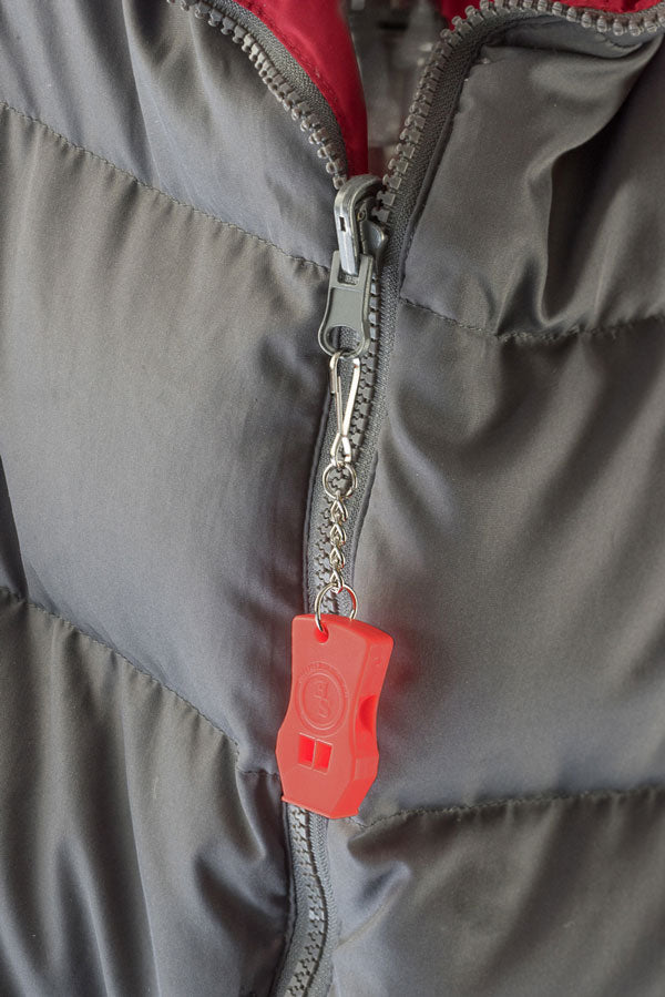2-Piece Plastic Raptor Whistle with Key Chain & Zipper Ring - OVERLANDERS Outfitter