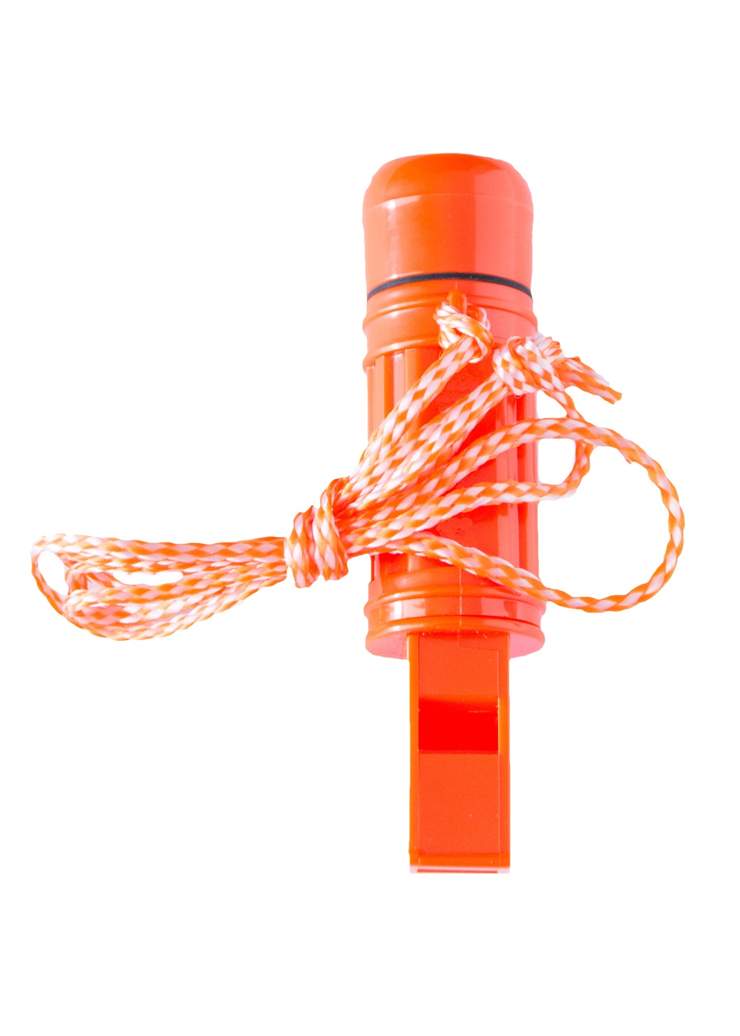 5-in-1 survival whistle with built-in compass, thermometer, and emergency tools, designed for outdoor survival and safety.