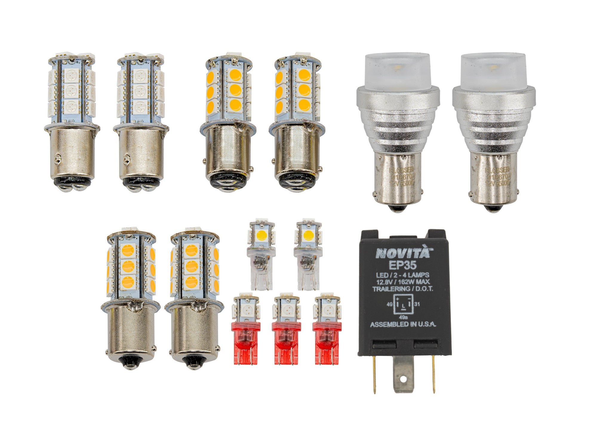 GoWesty exterior LED bulb kit for Eurovan showing LED relay and wiring components for vehicle lighting upgrades.