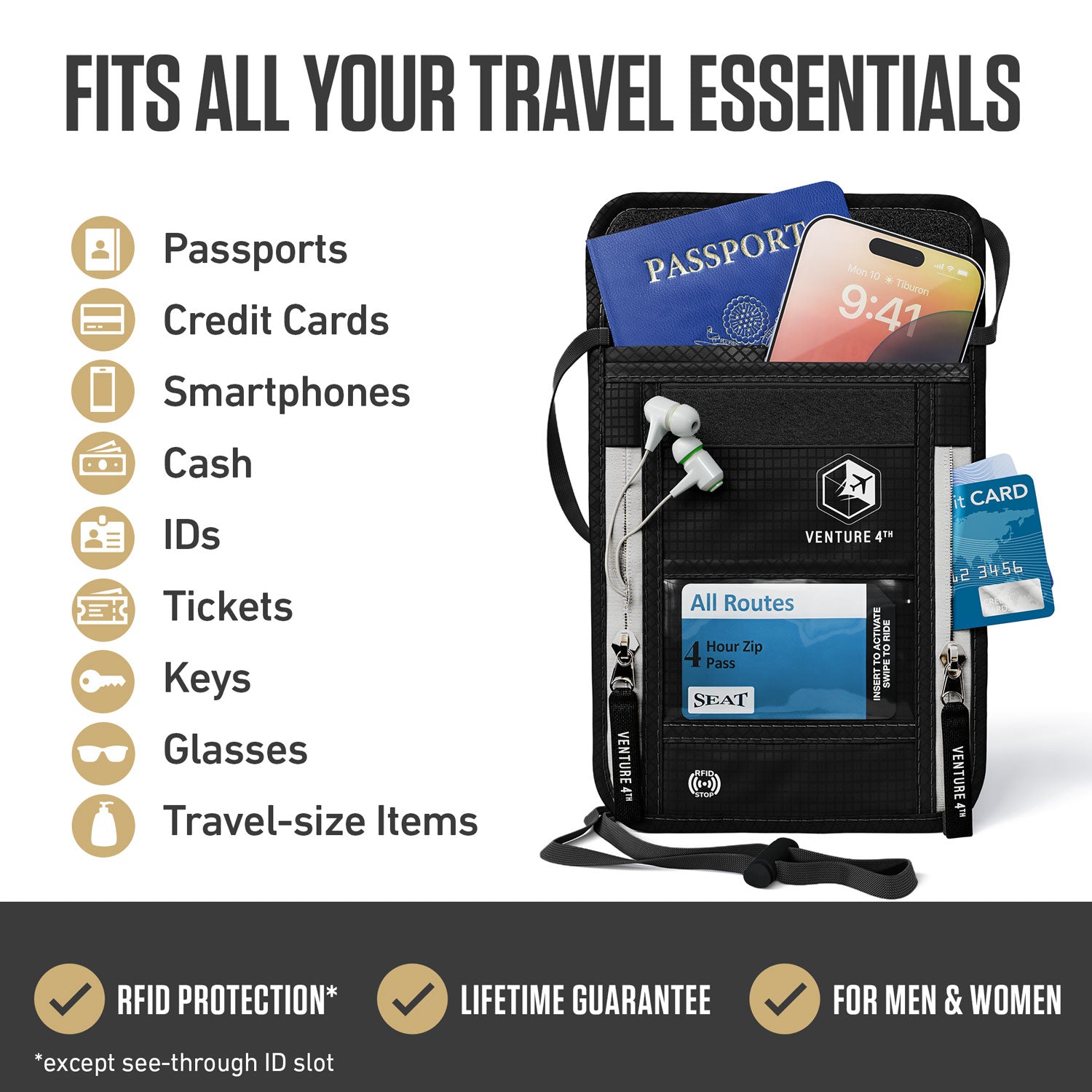 RFID Neck Pouch - OVERLANDERS Outfitter